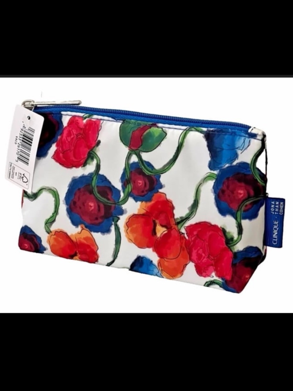 Clinique X Jonathan Cohen White & Floral Pouch